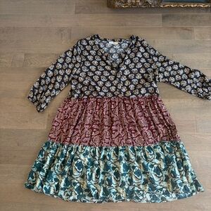 NATURAL LIFE Multicolor Floral Kids Dress